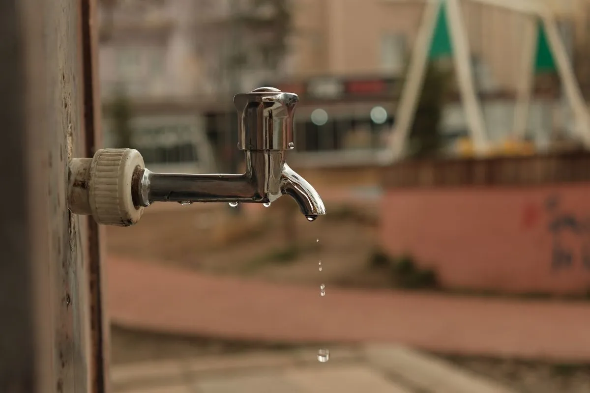 Faucet dripping water before repair