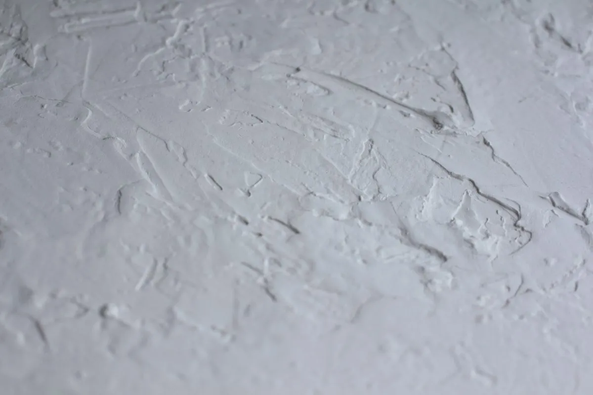 Close-up of freshly troweled stucco texture
